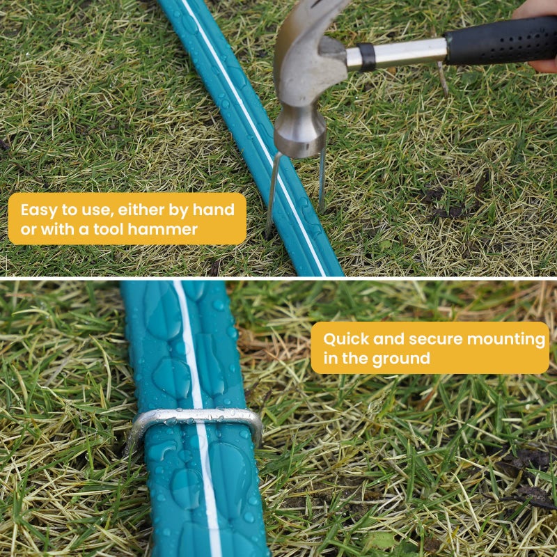 LINEX Sprinkler Soaker Hose 25 ft for Garden Lawn Watering Hose with Hose Stakes - Image 4